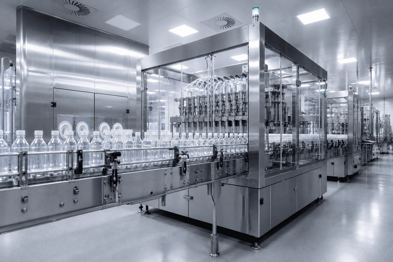 Localized clean handling at exposed product points for Food & beverage
