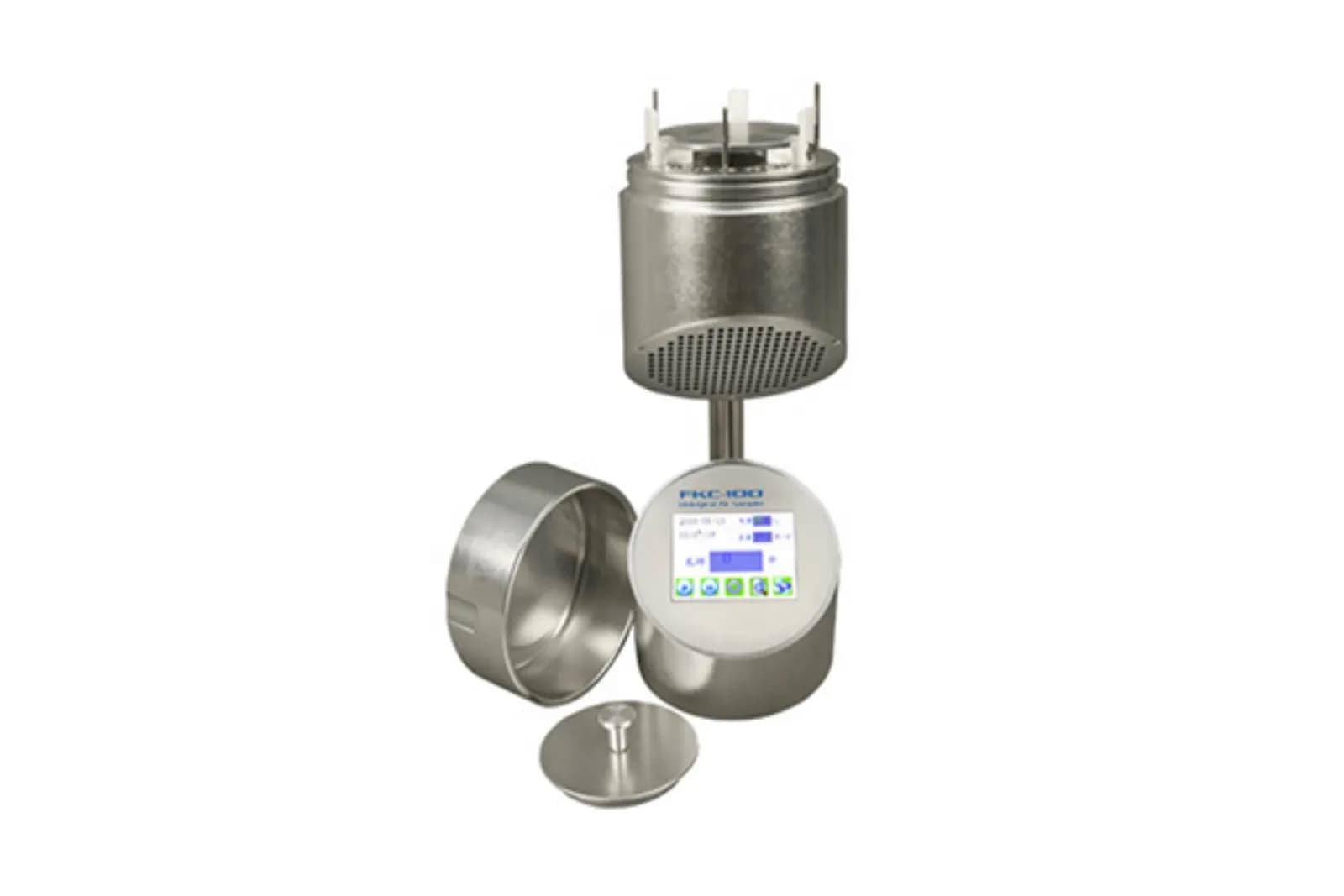 FKC air sampler with removable head and culture-dish components